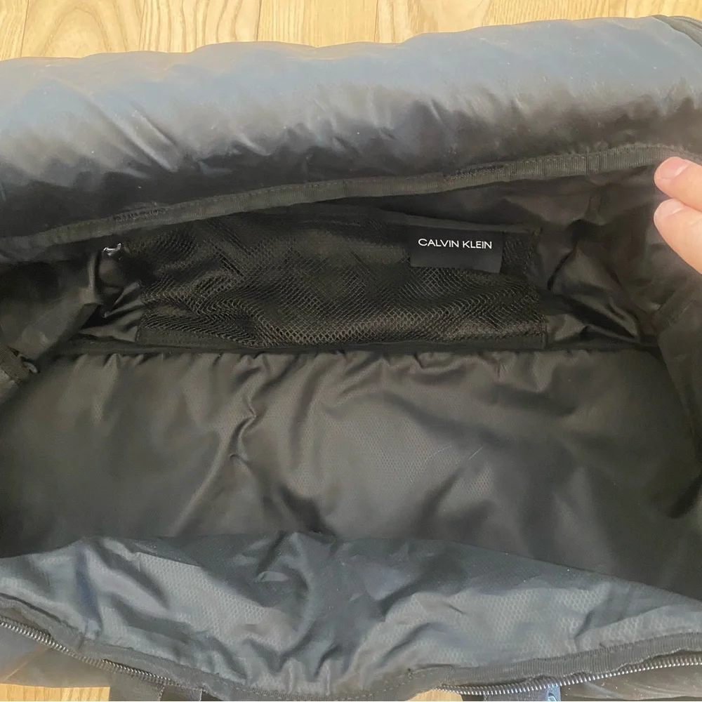 Calvin Klein Black CK Nylon Reissue Duffel Bag Gym Travel Weekender 205W39NYC